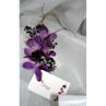 Wedding Corsage - purple orchids